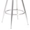 Armen Living Justin 30" Bar Height Swivel Vintage Gray Faux Leather Bar Stool with Brushed Stainless Steel Legs LCJTBABSVG30 - alternate 5